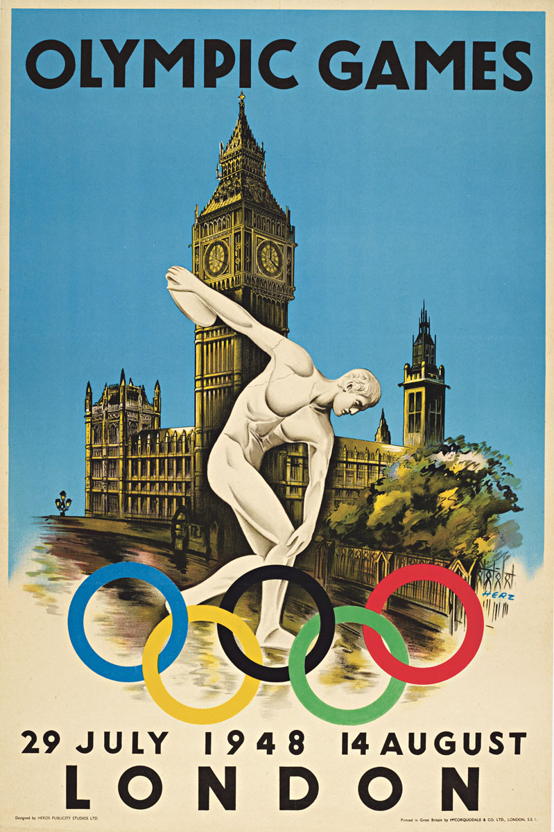1948年ロンドンでのオリンピックのポスター
