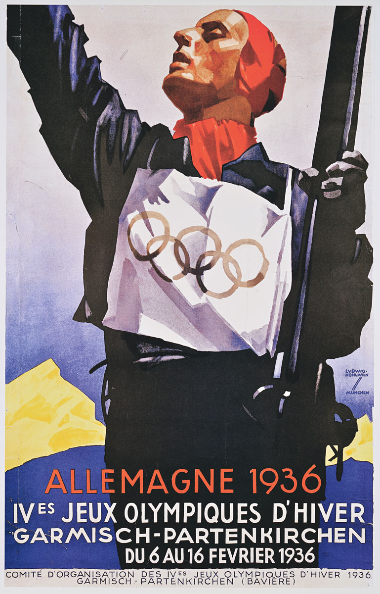 1936年の冬季オリンピックのポスター