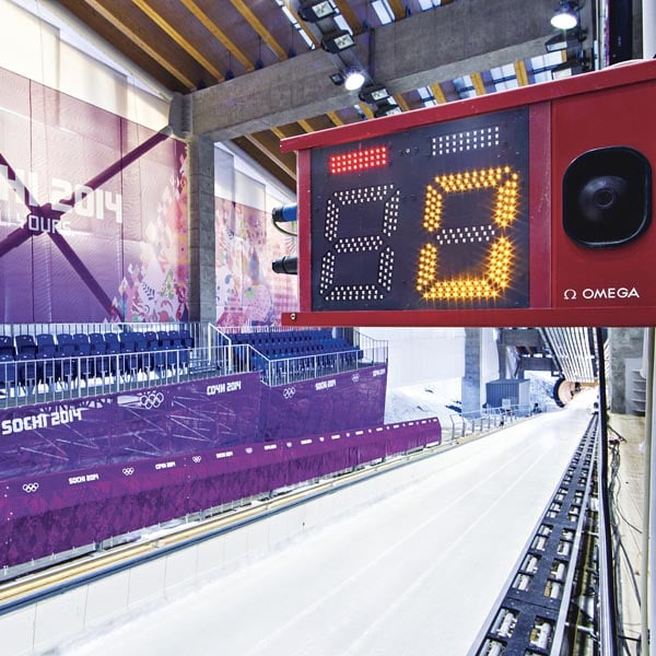 ソチでの冬季オリンピックのオメガの計時装置