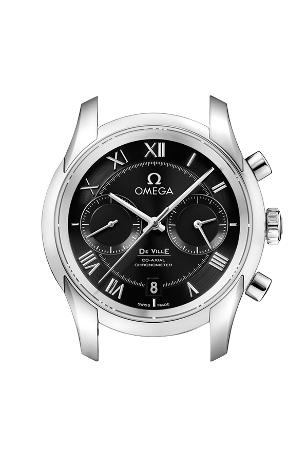 De Ville Hour Vision 42 mm, ステンレススティール レザー