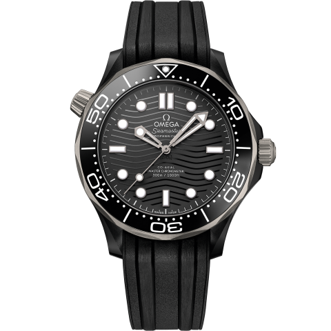 Seamaster Diver 300M 43.5 mm, ブラックセラミック   ラバーストラップ - レファレンス 210.92.44.20.01.001