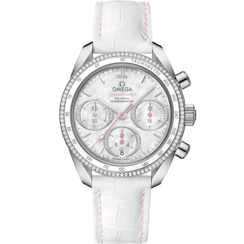 Speedmaster Speedmaster 38 38 mm, ステンレススティール   レザーストラップ - レファレンス 324.38.38.50.55.001