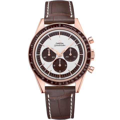 Speedmaster 記念モデル 39.7 mm, セドナゴールド   レザーストラップ ファースト オメガ イン スペース - レファレンス 311.63.40.30.02.001