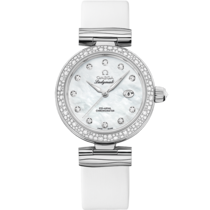 De Ville Ladymatic 34 mm, ステンレススティール   レザーストラップ - 425.37.34.20.55.002