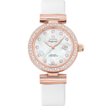 De Ville Ladymatic 34 mm, セドナゴールド   レザーストラップ - 425.67.34.20.55.008