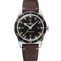 Seamaster 300 41 mm, ステンレススティール   レザーストラップ - 234.32.41.21.01.001