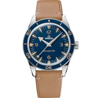 Seamaster 300 41 mm, ステンレススティール   レザーストラップ - 234.32.41.21.03.001