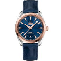 Seamaster 38 mm, スティール - セドナゴールド   レザーストラップ - 220.23.38.20.03.001