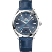 Seamaster 41 mm, ステンレススティール   レザーストラップ - 220.13.41.21.03.002