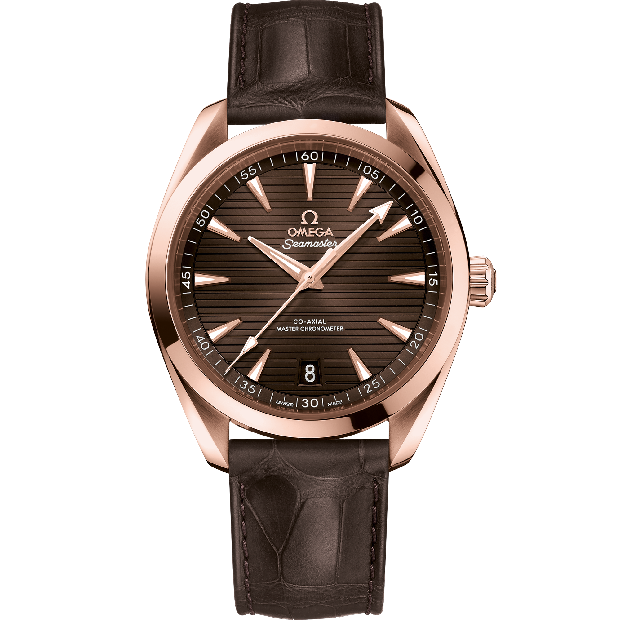 Seamaster Aqua Terra 150M 41 mm, セドナゴールド レザー