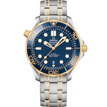 ブルーダイアルウォッチ、スティール - イエローゴールド製ケース、スティール - イエローゴールド bracelet - Seamaster Diver 300M 42 mm, スティール - イエローゴールド   スティール - イエローゴールド - 210.20.42.20.03.001が付属