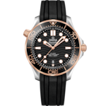 Seamaster 42 mm, スティール - セドナゴールド   ラバーストラップ - 210.22.42.20.01.002