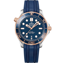 Seamaster 42 mm, スティール - セドナゴールド   ラバーストラップ - 210.22.42.20.03.002