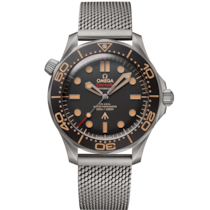 ブラウンダイアルウォッチ、チタン製ケース、チタン bracelet - Seamaster Diver 300M 42 mm, チタン   チタン - 210.90.42.20.01.001が付属