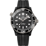 Seamaster 43.5 mm, ブラックセラミック   ラバーストラップ - 210.92.44.20.01.001