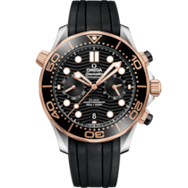 Seamaster 44 mm, スティール - セドナゴールド   ラバーストラップ - 210.22.44.51.01.001