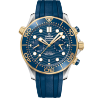 Seamaster Diver 300M 44 mm, スティール - イエローゴールド   ラバーストラップ - 21022445103001
