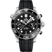 Seamaster Diver 300M 44 mm, ステンレススティール   ラバーストラップ - 210.32.44.51.01.001