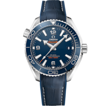 Seamaster Planet Ocean 600M 39.5 mm, ステンレススティール   ラバーライニング レザーストラップ - 215.33.40.20.03.001