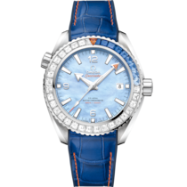 Seamaster Planet Ocean 600M 43.5 mm, ホワイトゴールド   ラバーライニング レザーストラップ - 215.58.44.21.07.001