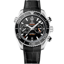 Seamaster Planet Ocean 600M 45.5 mm, ステンレススティール   ラバーライニング レザーストラップ - 215.33.46.51.01.001