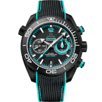 Seamaster Planet Ocean 600M 45.5 mm, ブラックセラミック   ラバーストラップ - 215.92.46.51.01.003