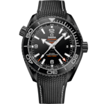 Seamaster 45.5 mm, ブラックセラミック   ラバーストラップ - 215.92.46.22.01.001