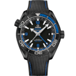 Seamaster 45.5 mm, ブラックセラミック   ラバーストラップ - 215.92.46.22.01.002