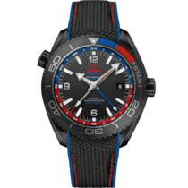 Seamaster Planet Ocean 600M 45.5 mm, ブラックセラミック   ラバーストラップ - 215.92.46.22.01.004