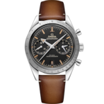 Speedmaster 40.5 mm, ステンレススティール   レザーストラップ - 332.12.41.51.01.001