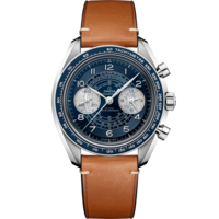 Speedmaster Chronoscope 43 mm, ステンレススティール   レザーストラップ - 329.32.43.51.03.001