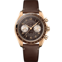 Speedmaster Chronoscope 43 mm, Bronze gold   レザーストラップ - 329.92.43.51.10.001