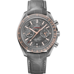 Speedmaster 44.25 mm, グレーセラミック   レザー ストラップ＆フォールディングクラスプ - 311.63.44.51.99.001