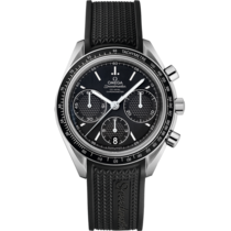 Speedmaster Racing 40 mm, ステンレススティール   ラバーストラップ - 326.32.40.50.01.001