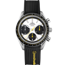 Speedmaster Racing 40 mm, ステンレススティール   ラバーストラップ - 326.32.40.50.04.001