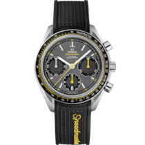 Speedmaster Racing 40 mm, ステンレススティール   ラバーストラップ - 326.32.40.50.06.001