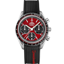 Speedmaster Racing 40 mm, ステンレススティール   ラバーストラップ - 326.32.40.50.11.001