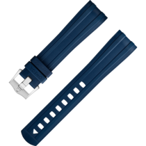 ツーピース ストラップ - 「シーマスター ダイバー300M」用ブルー ラバーストラップ、ピンバックル付き - 032CVZ010127