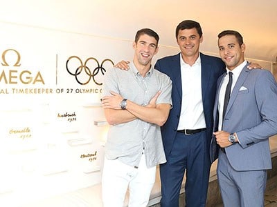 Swimming legends at Omega House in Rio
